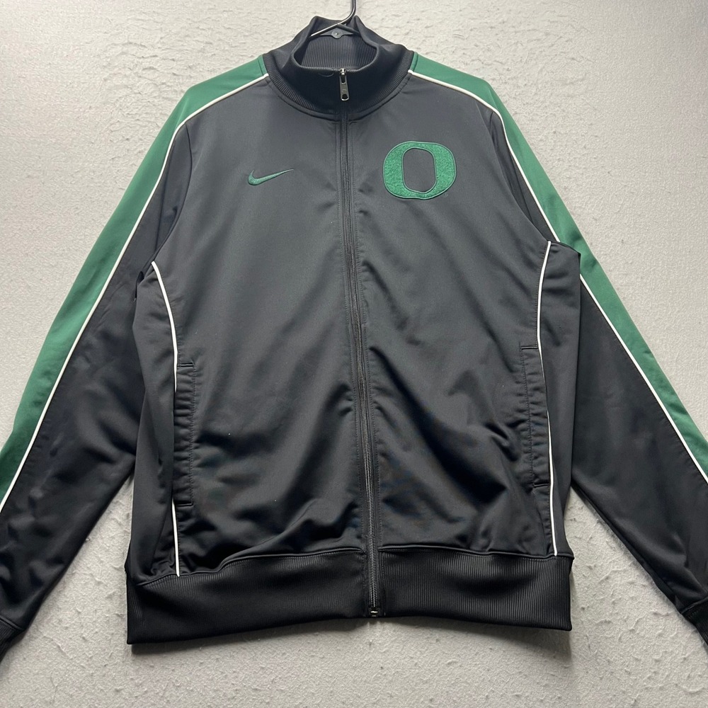 Vintage Nike Oregon Ducks Track Jacket Mens XL Black Green Full Zip F1RGP 1824